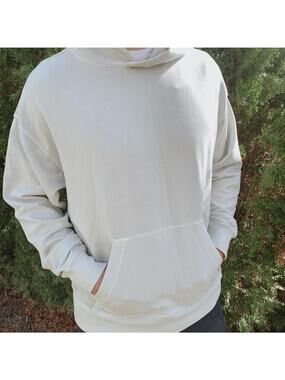 NWT American Eagle Relaxed Fit Hoodie Sweatshirt Silver Gray Size Medium